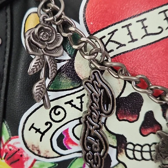 Ed Hardy NWT Charms Satchel - Picture 4 of 10